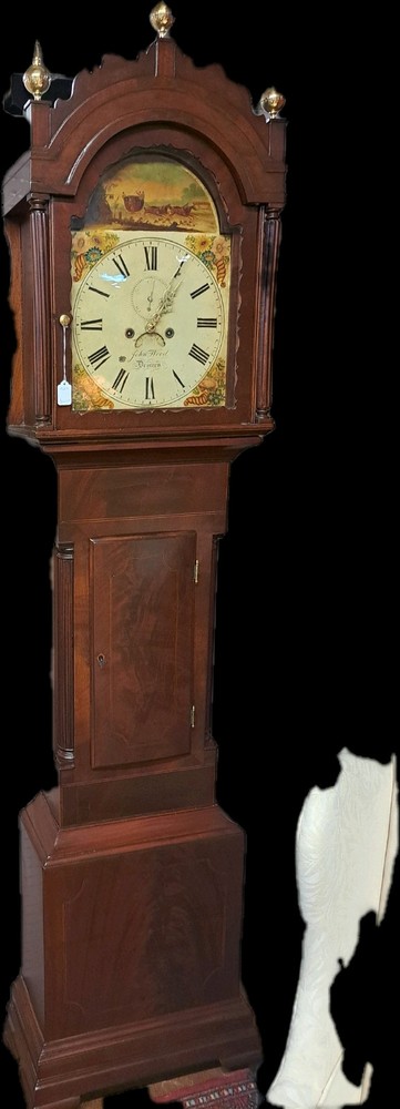 Georgian Mahogany Inlaid Tall Case Clock,