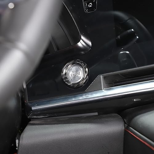 Ignition Starter Trim Ring Compatible with Corvette C8 Carbon Fiber Pattern