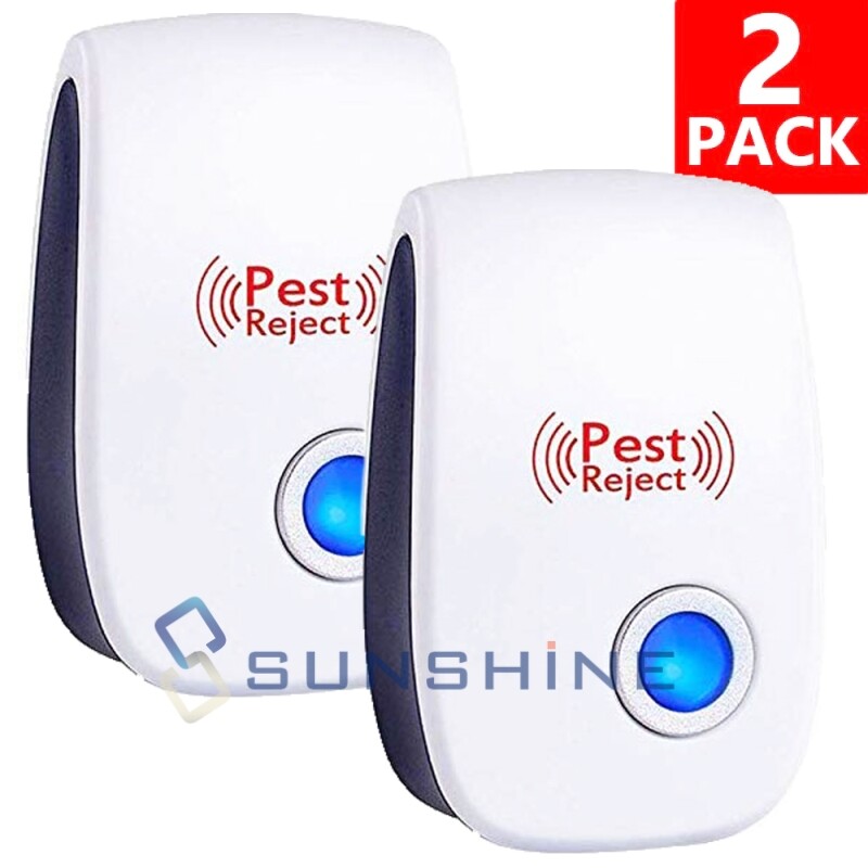 2X Electronic Repellent for Mosquito, Roach, Rat, Flea, Mice, Spider, Fly, Mole