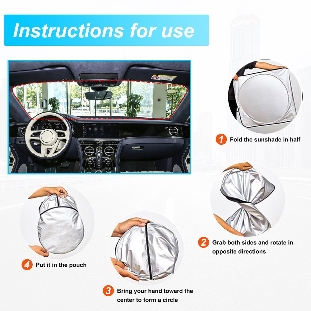 Windshield Sunshade Sun Protection Sun Visor For Bentley GT 2012-2016