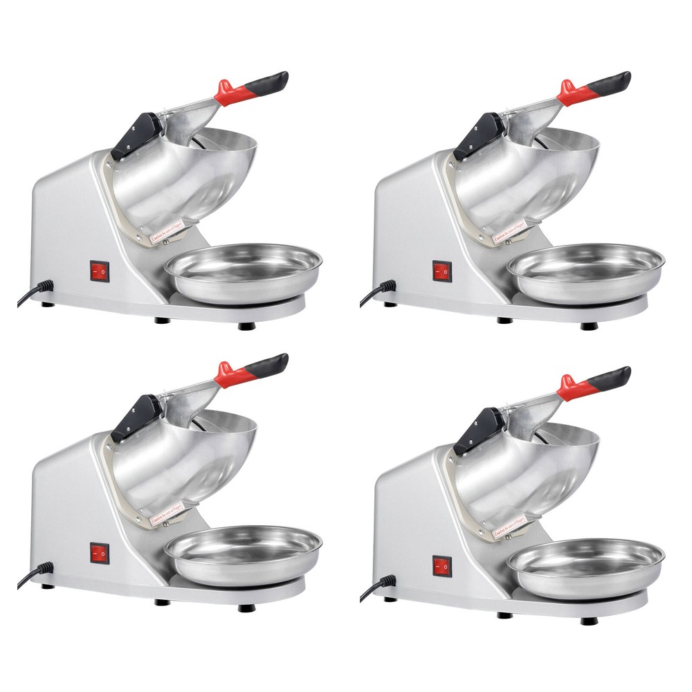 4PCS Durable Electric Ice Crusher Shaver Machine Snow Cone Maker Shaved Ice