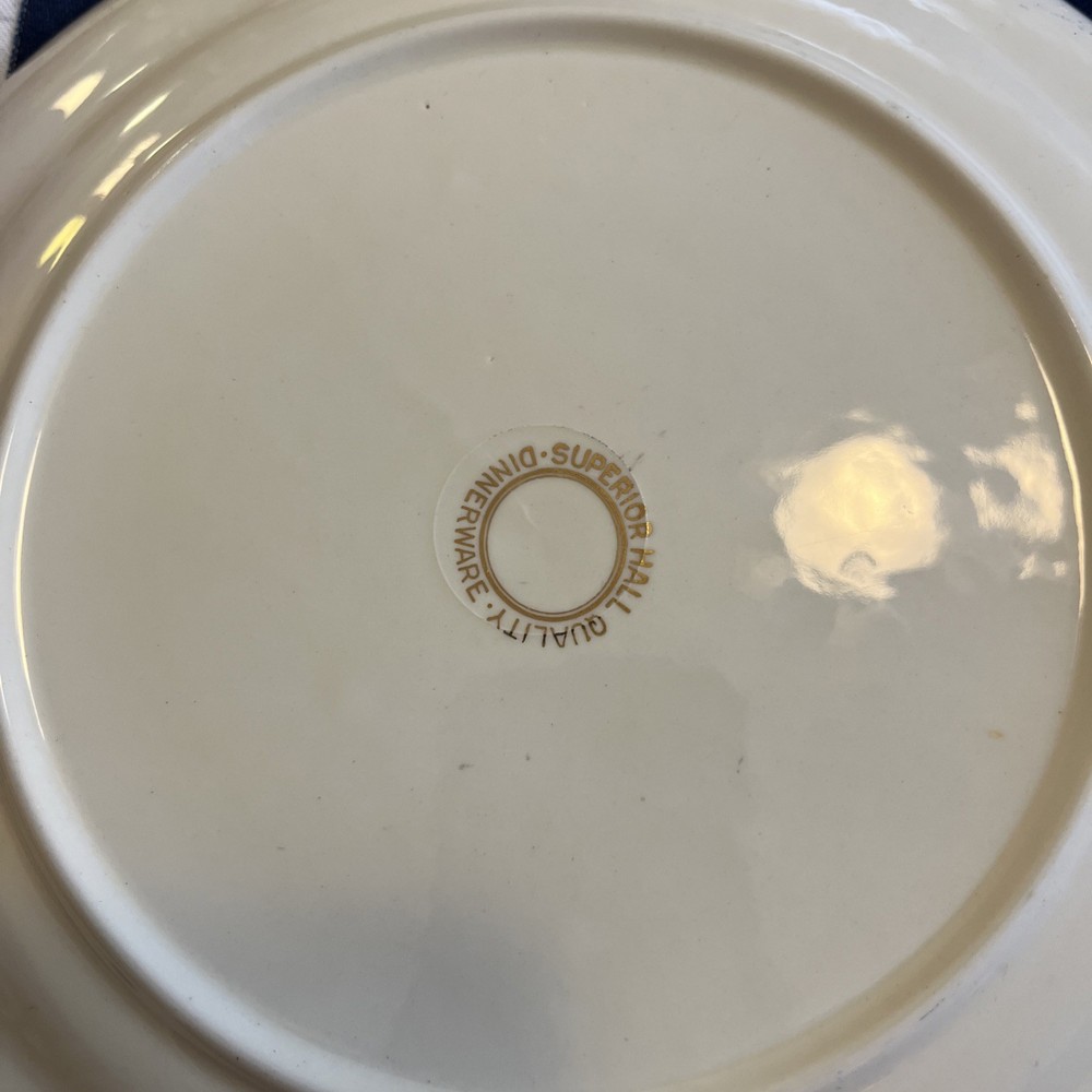 2 VTG Hall Crocus Dinner Plates 9” USA ‘30s 1