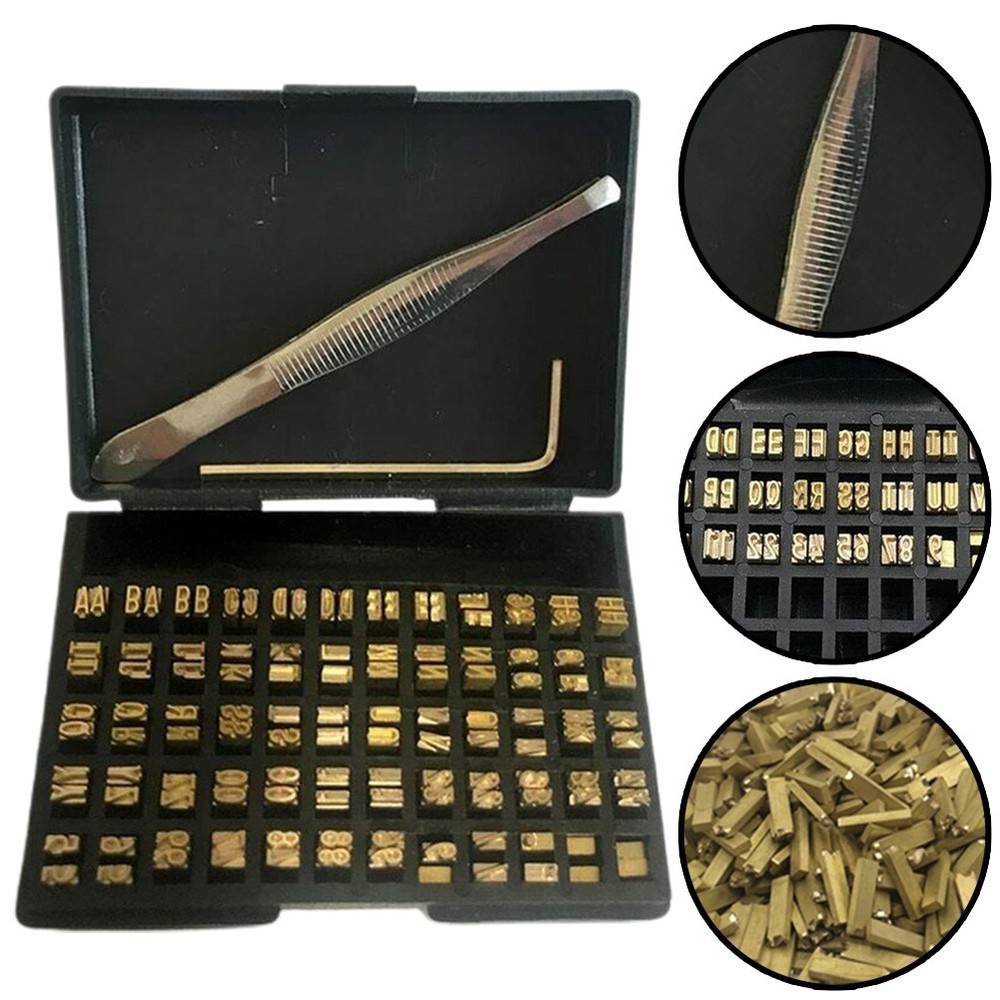 Word Grain Coding Machine Letter 120 Pcs/set Copper Character Hot Stamping