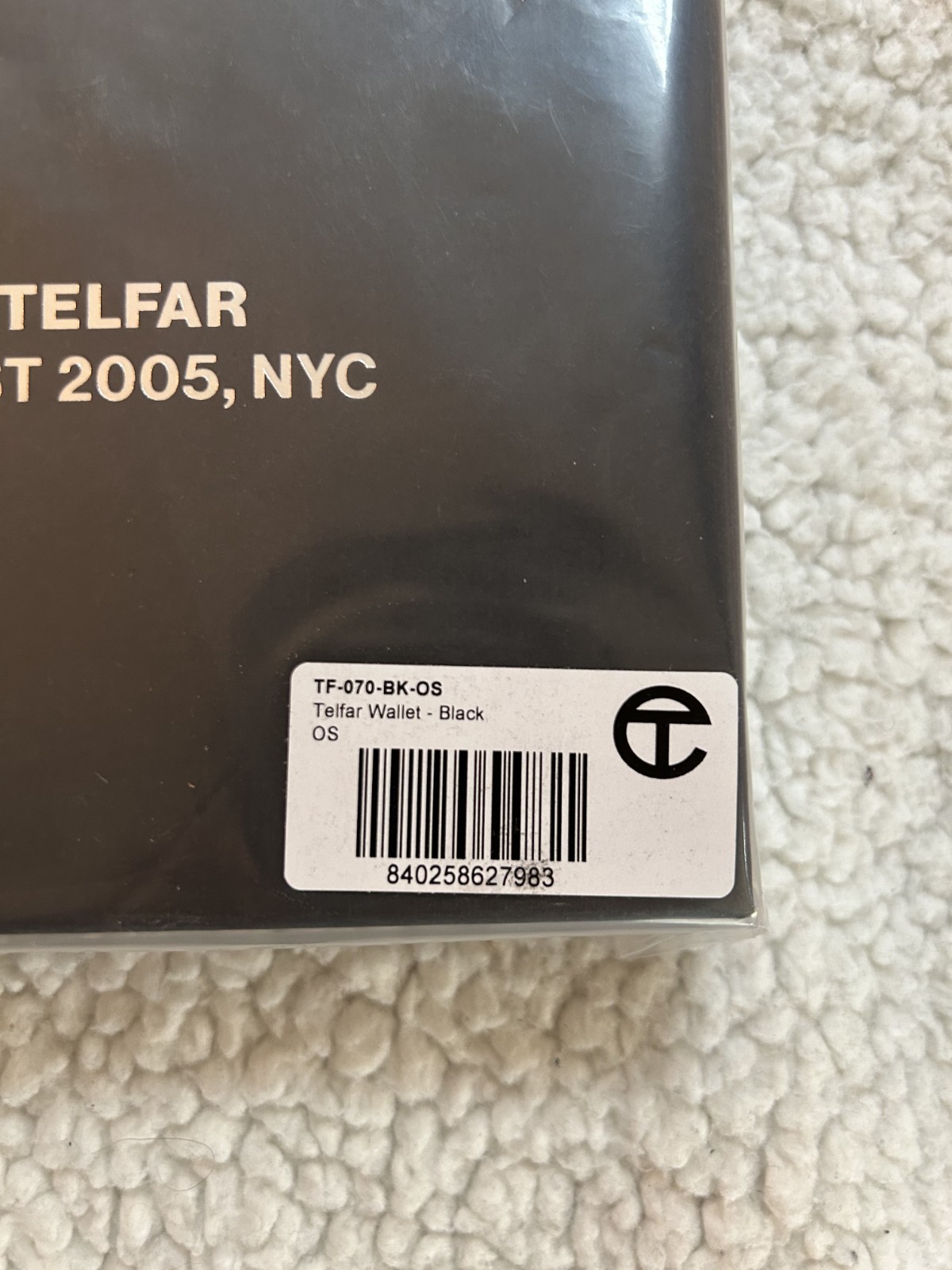 Telfar Black Zip-Around Logo Wallet NEW - Super cute and great design - Qty Disc