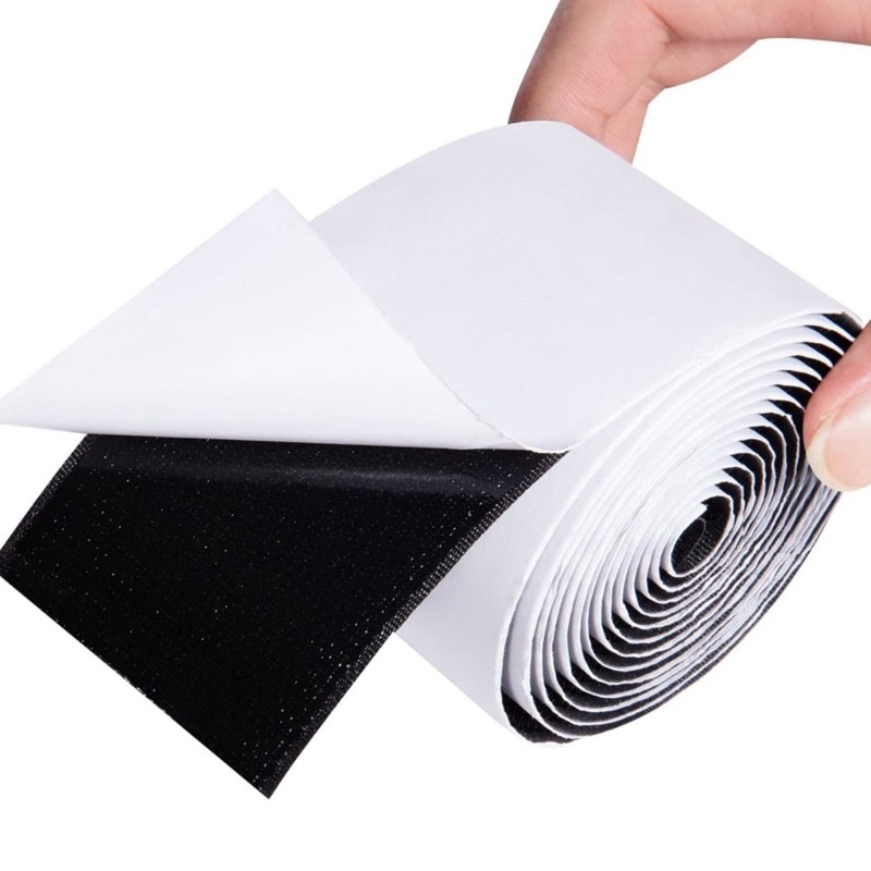 2Pcs Self Adhesive Hook and Tape Wide Double Sided Sticky Back Tape Hook