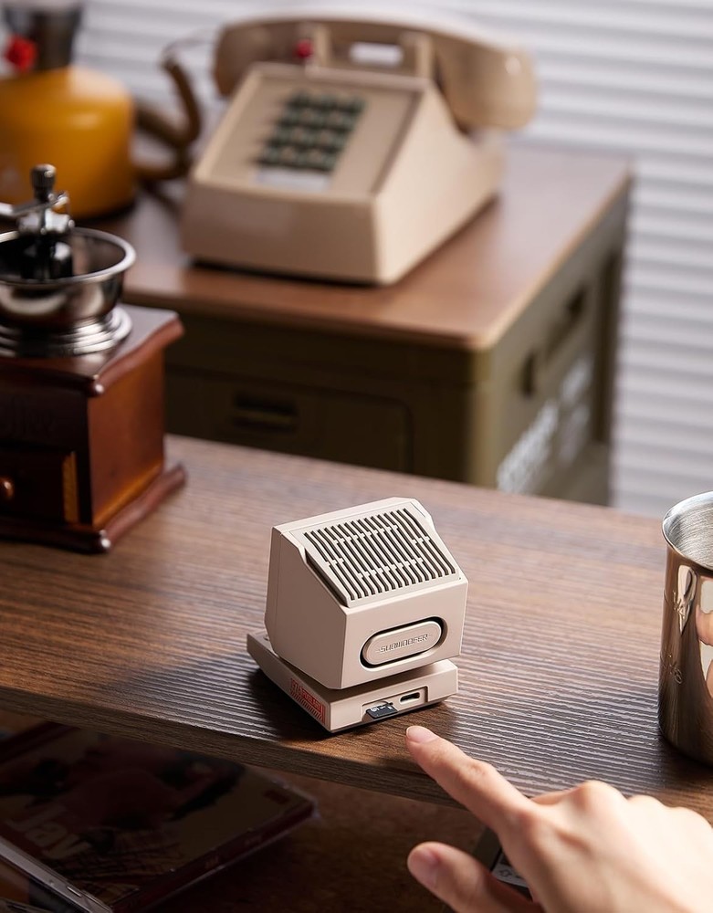 Mini Retro Bluetooth Speaker with Pixel Display, App-Controlled Clock Gifts