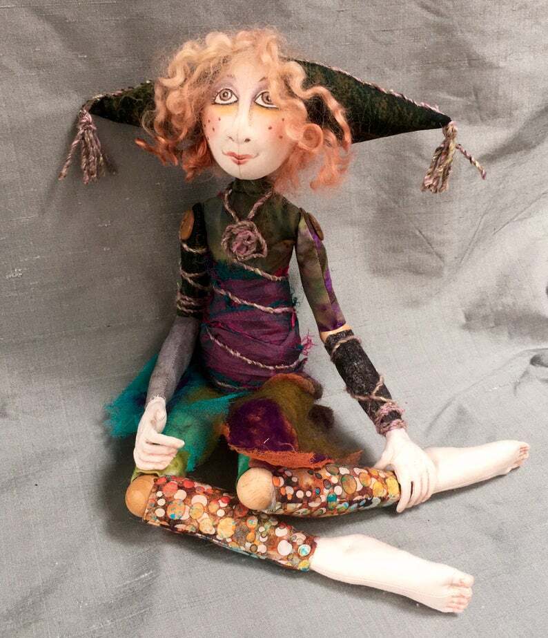 Cloth Art Doll Pattern "Avalon Elfin" By Jan Horrox