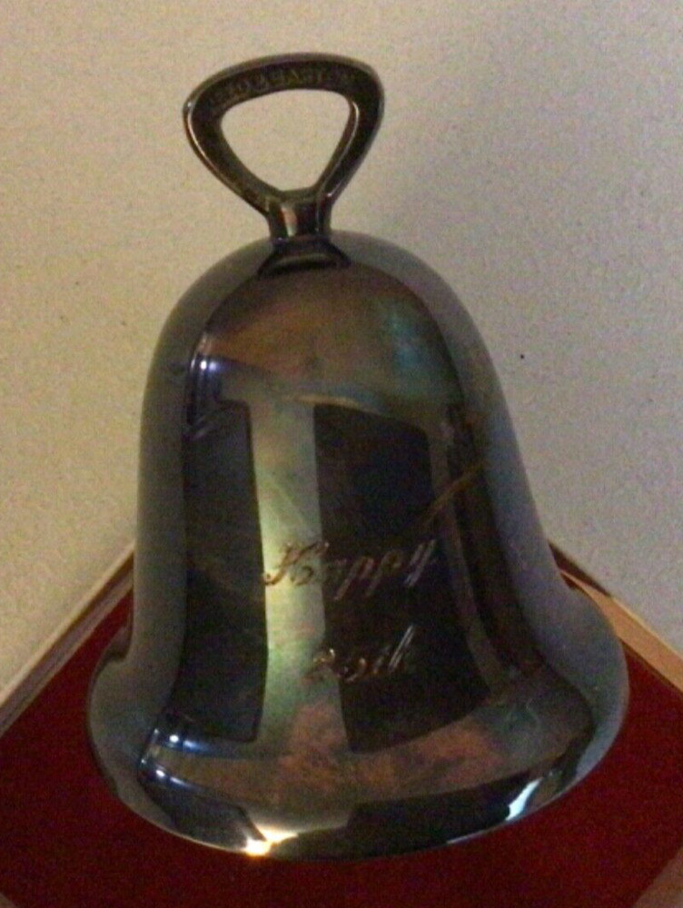 Reed & Barton Silver Plated 25th Anniversary Engraved Dinner Bell