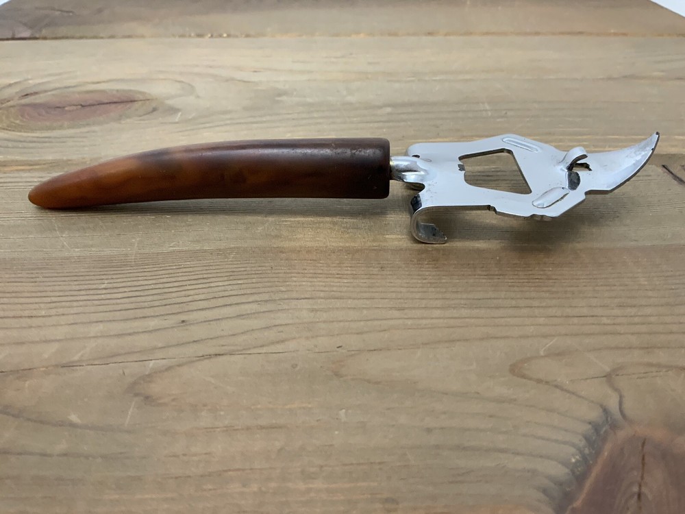 Vintage Can Bottle Opener Bakelite Handle Multi Purpose Gadget
