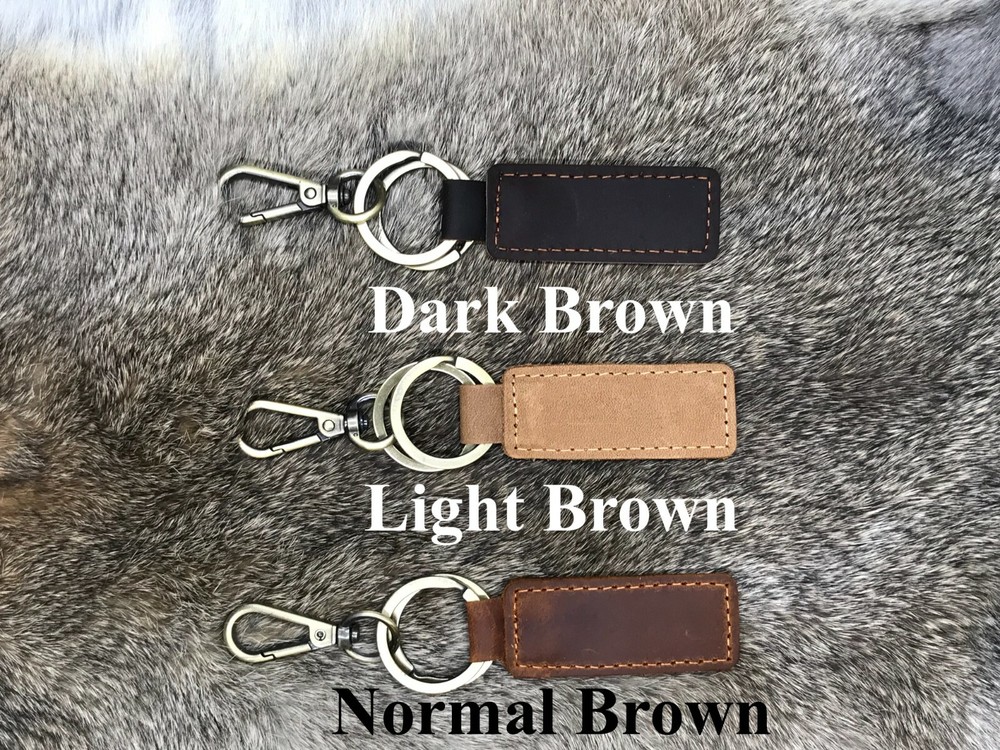 Personalized Keychain, Customized Leather Keychain