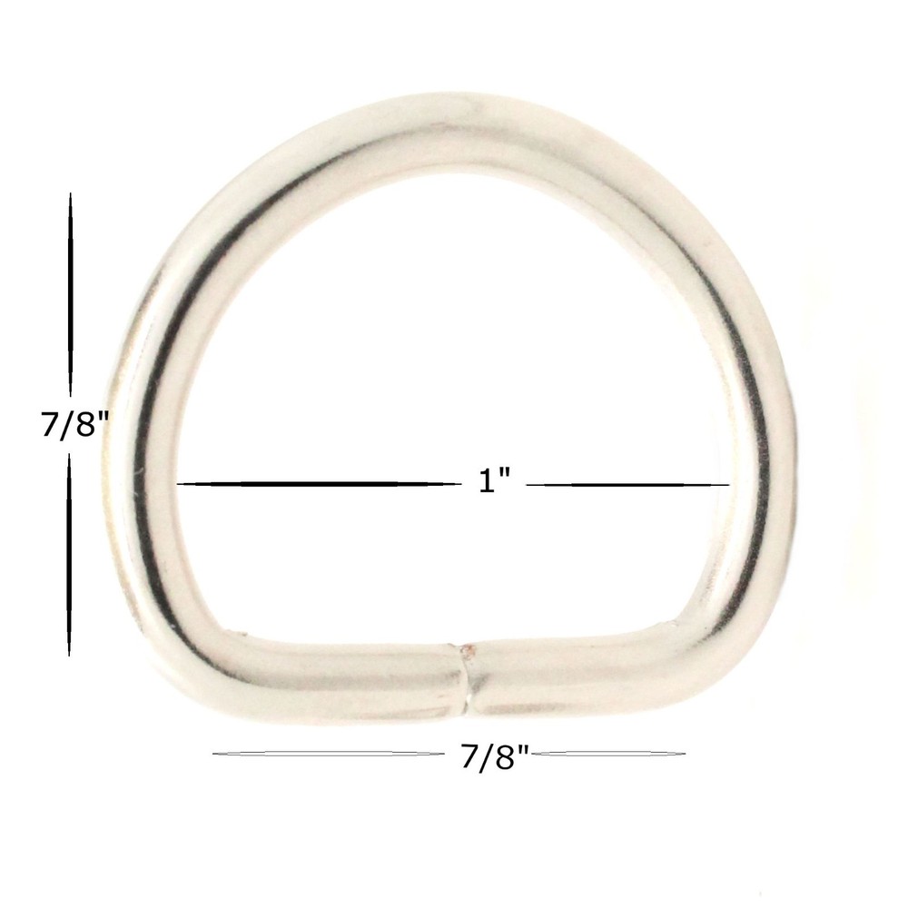 D-Ring 1" Brass Plated Metal 100 Pack