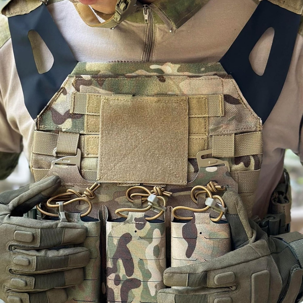 Molle Patch Panel,Hook&Loop Adapter Panel for Patch Badges,Tactical Molle Hook