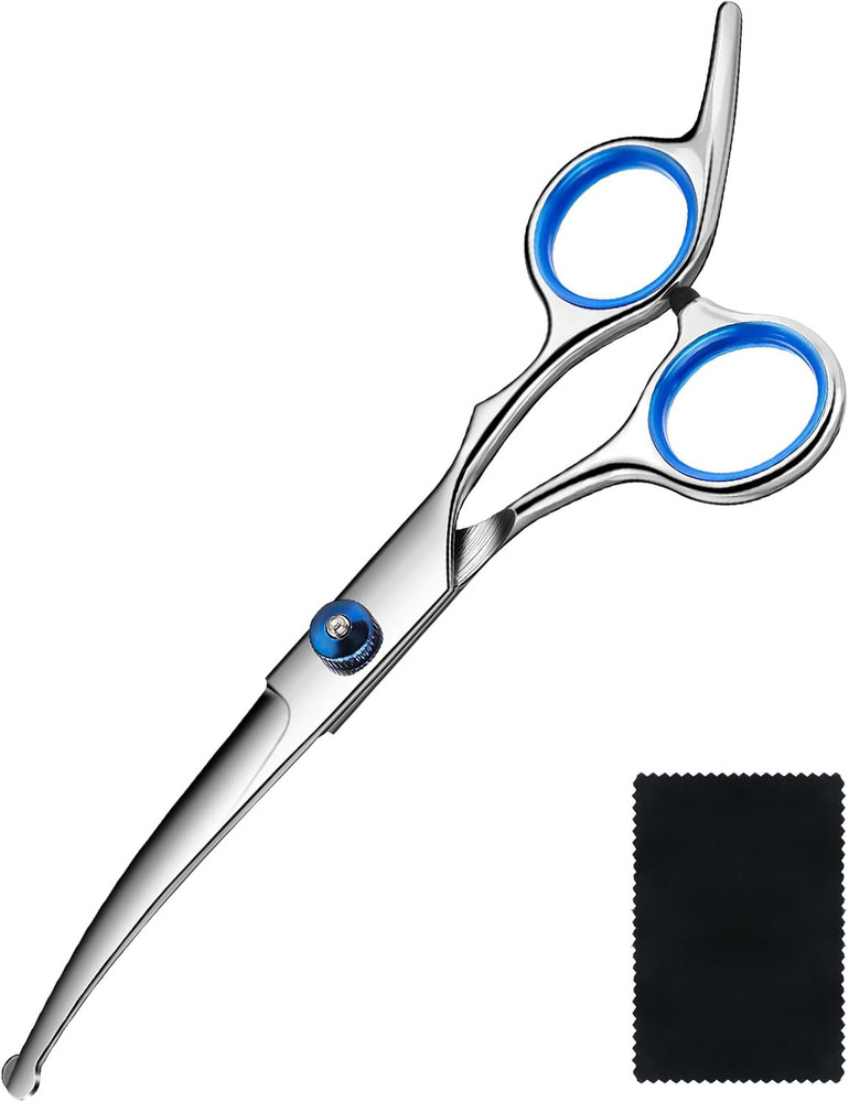 Dog Grooming Scissors Curved Shears Set Rounded Trimming Scissors for Profession