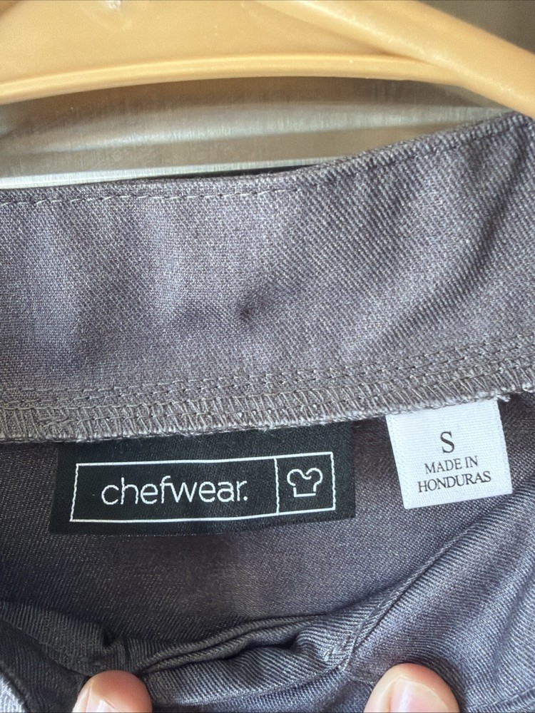 Chef Jacket Short Sleeve Gray Double Breasted Front With Buttons NWT