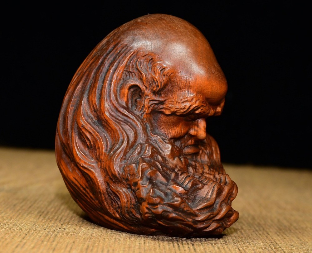 Collected Small Leaf Boxwood Bodhidharma Ornaments