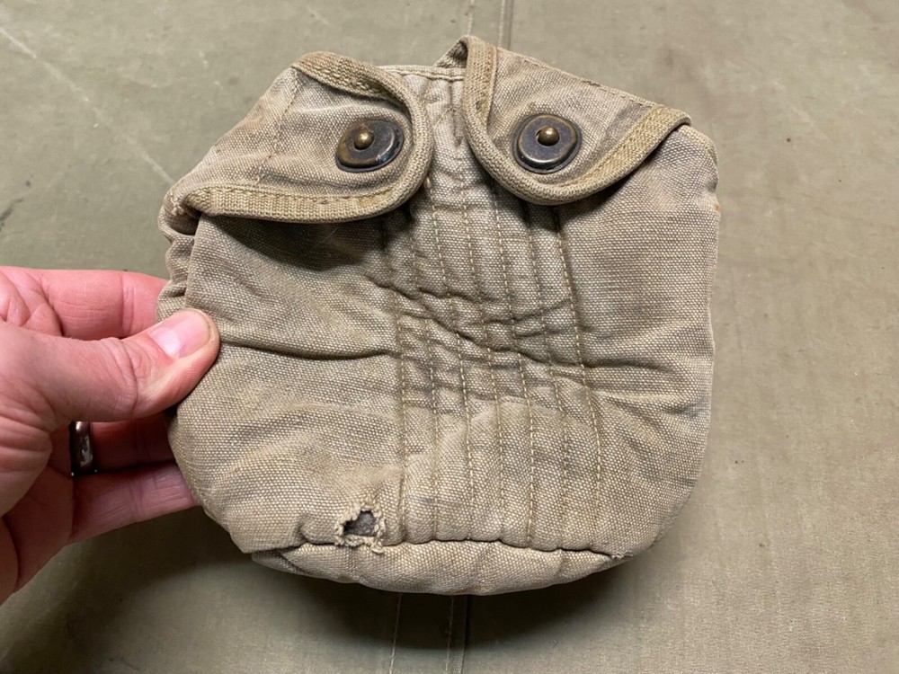 ORIGINAL WWII US ARMY INFANTRY M1942 CANTEEN COVER-OD#3