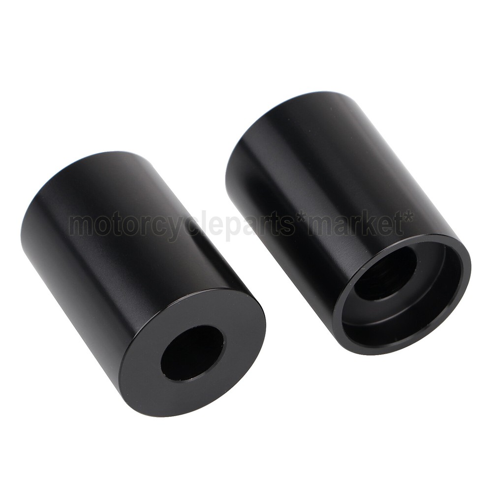 Motorcycle 1.75" Black Riser Extensions For Harley 1" Handlebars Softail Dyna