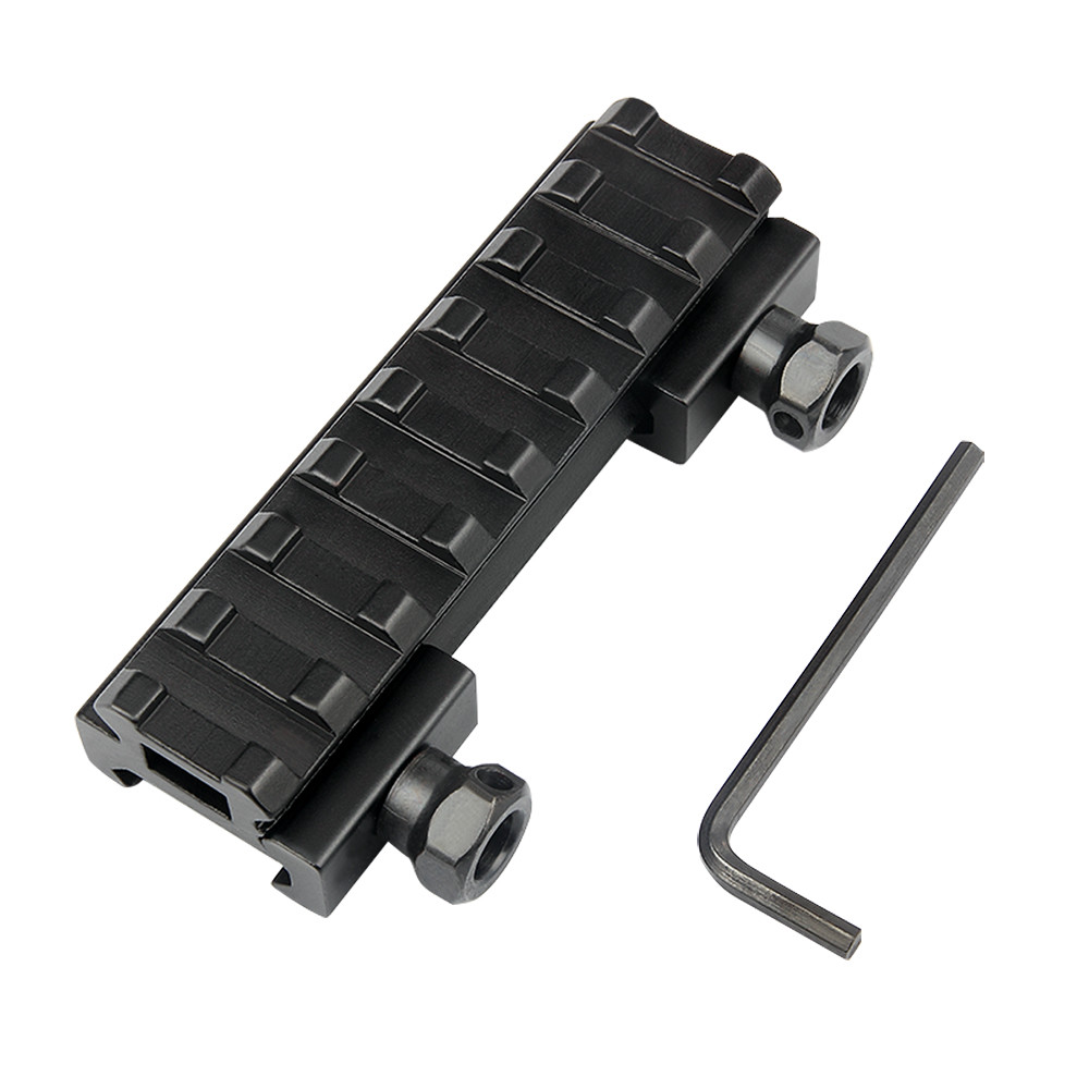 Low Profile Scope Mount Adapter with 20mm Riser Base Dovetail Rail Mount
