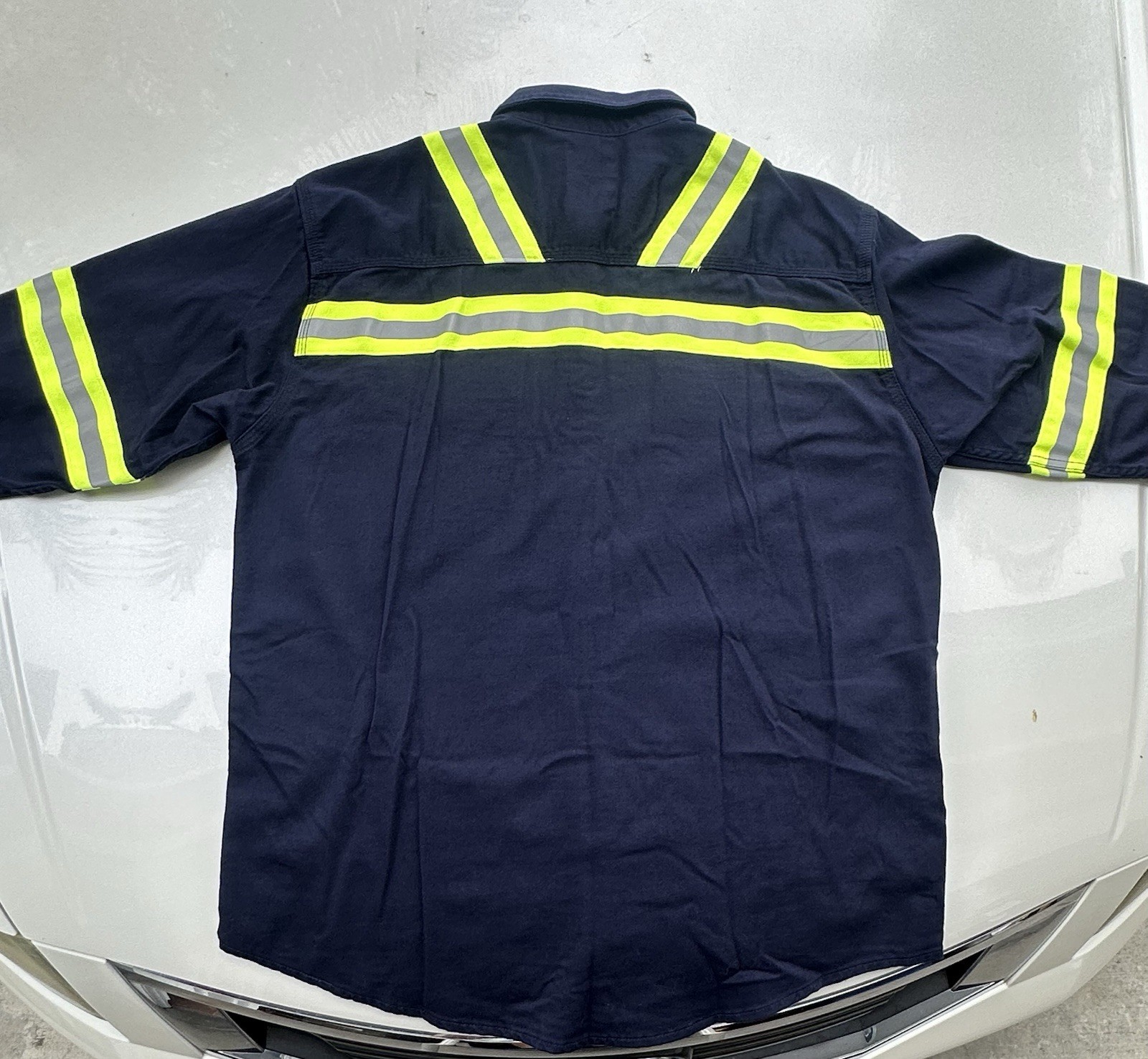 Carhartt FR Hi-Visibility Cotton Work Shirts Large Reg Lot of 2