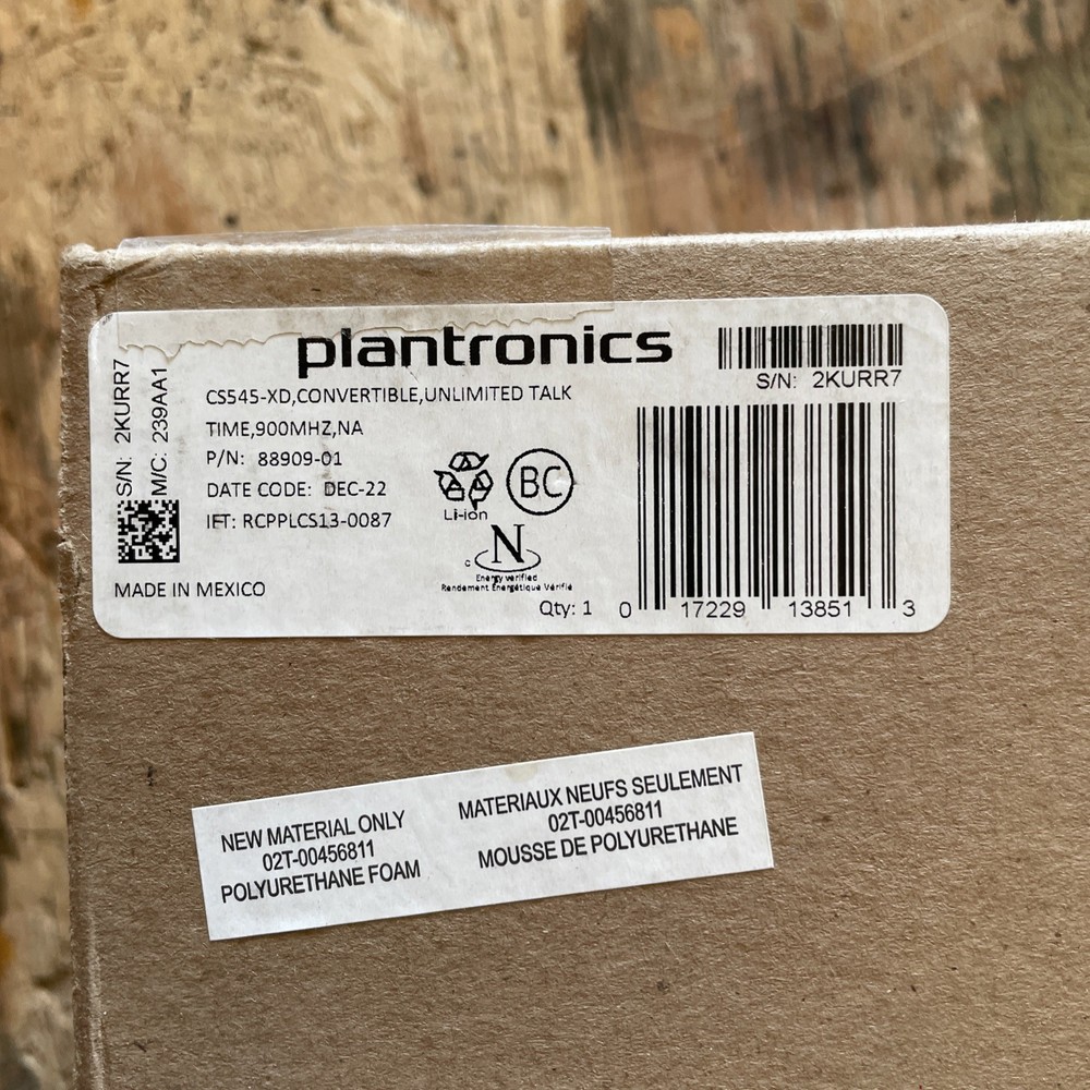 Plantronics Poly CS545-XD Wireless DECT Convertible Headset