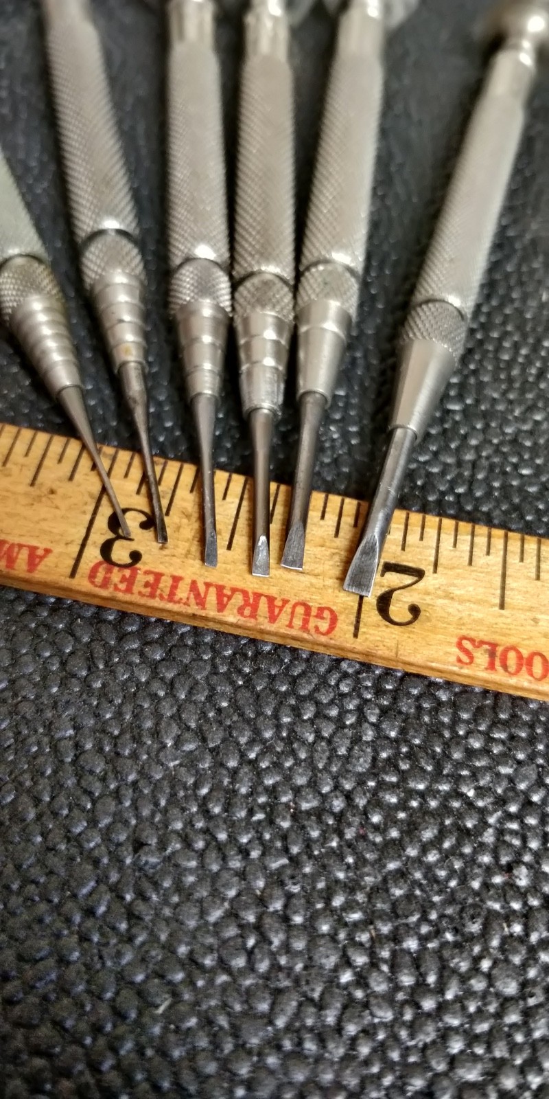 FULL SET Vintage The L.S. Starrett Co. S555-6 Jewelers6 Piece Screwdriver Set