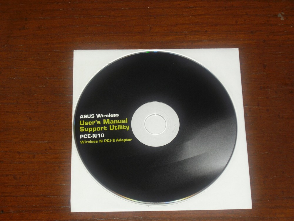 ASUS Wireless N PCI-E Adapter Documentation & Driver Installation CD