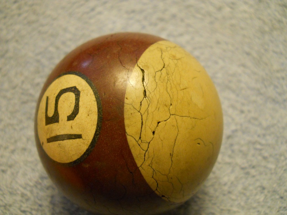 Vintage Clay Billiard Ball- #15