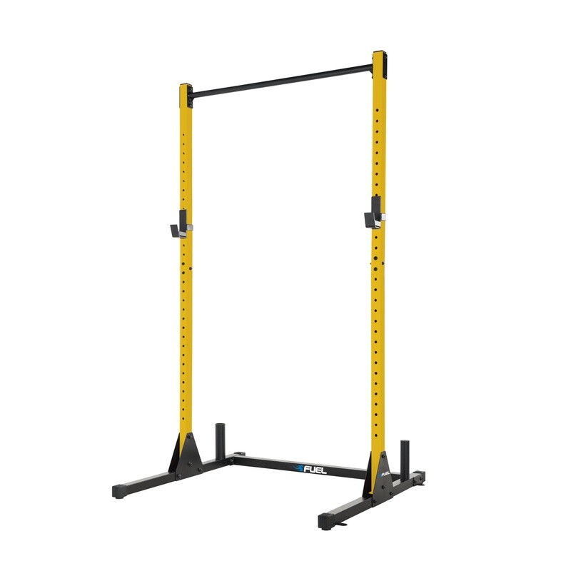 Adjustable Power Squat Rack Weightlifting Strength Training Gym Equipment Yellow