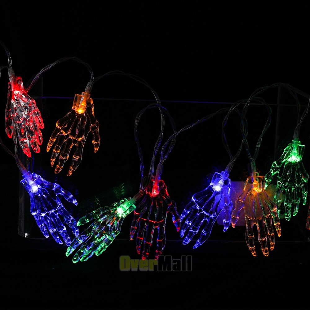 Waterproof LED String Lights: Skeleton & Ghost Battery-Powered Party Decor Lamp