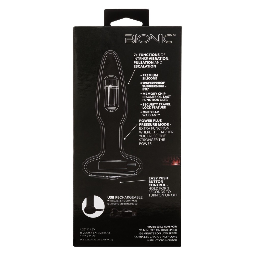 Bionic Pressure Rimming Anal Butt Plug, Pressure Activated Silicone Waterproof