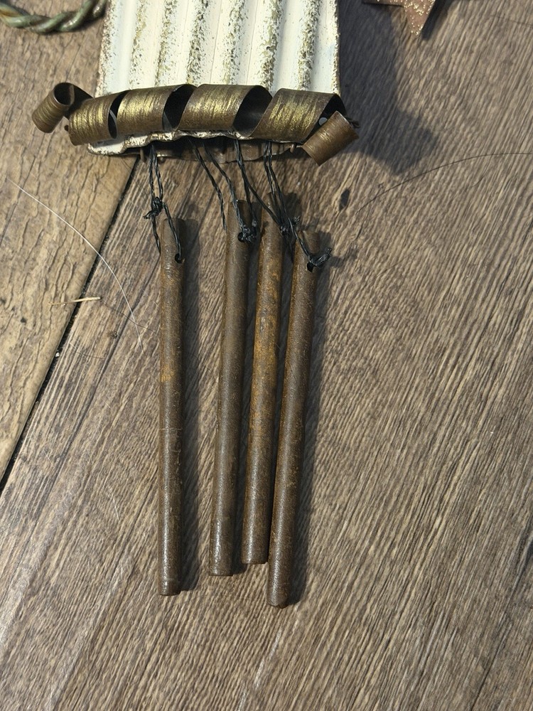 Primitive Rustic Metal Angel Wind Chime Small