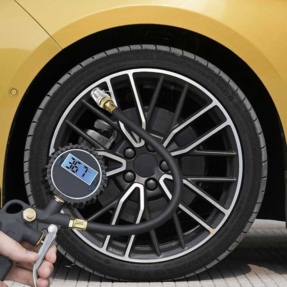 2× 1/4" FNPT Closed Flow Brass Locking Tire Air Chuck Quick Connect Adapter kit
