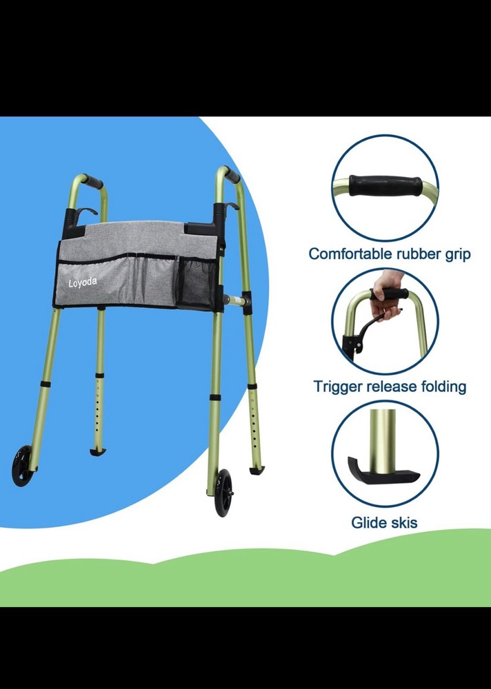 Loyoda Folding Walker Green