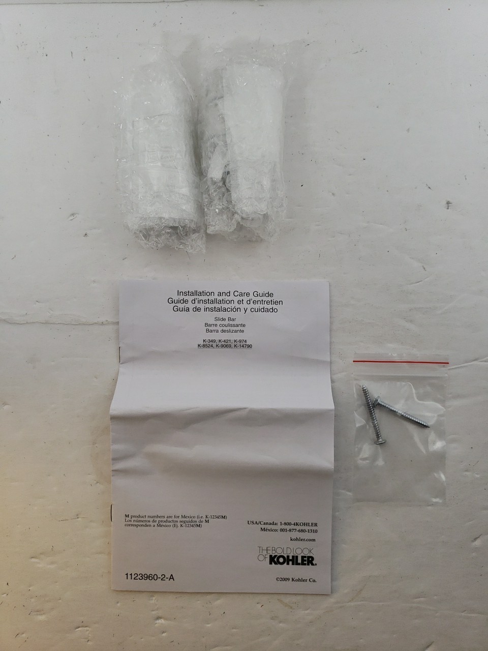 Kohler MasterShower 30in Handshower Slide Bar Only, K-8524-BN, Brushed Nickel