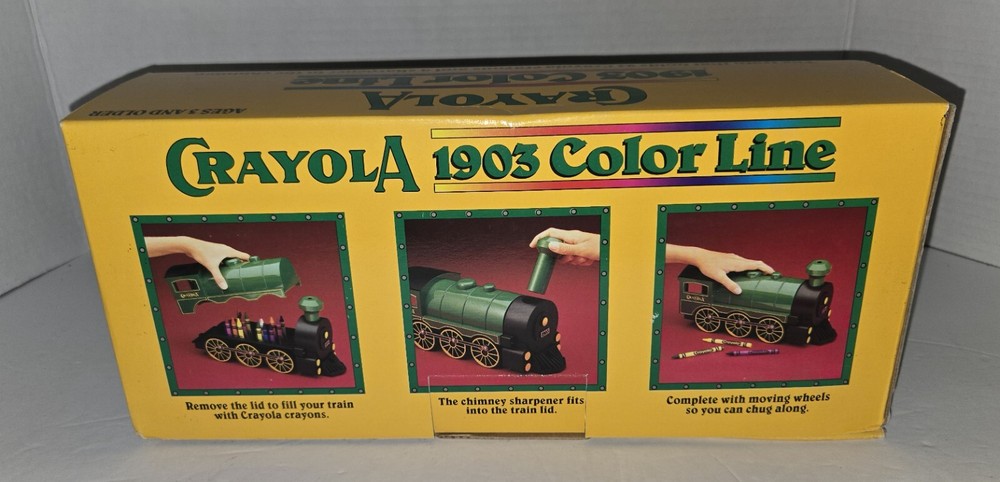 Crayola 1903 Color Line Train Engine Crayon Holder Sharpener 1994 - NEW