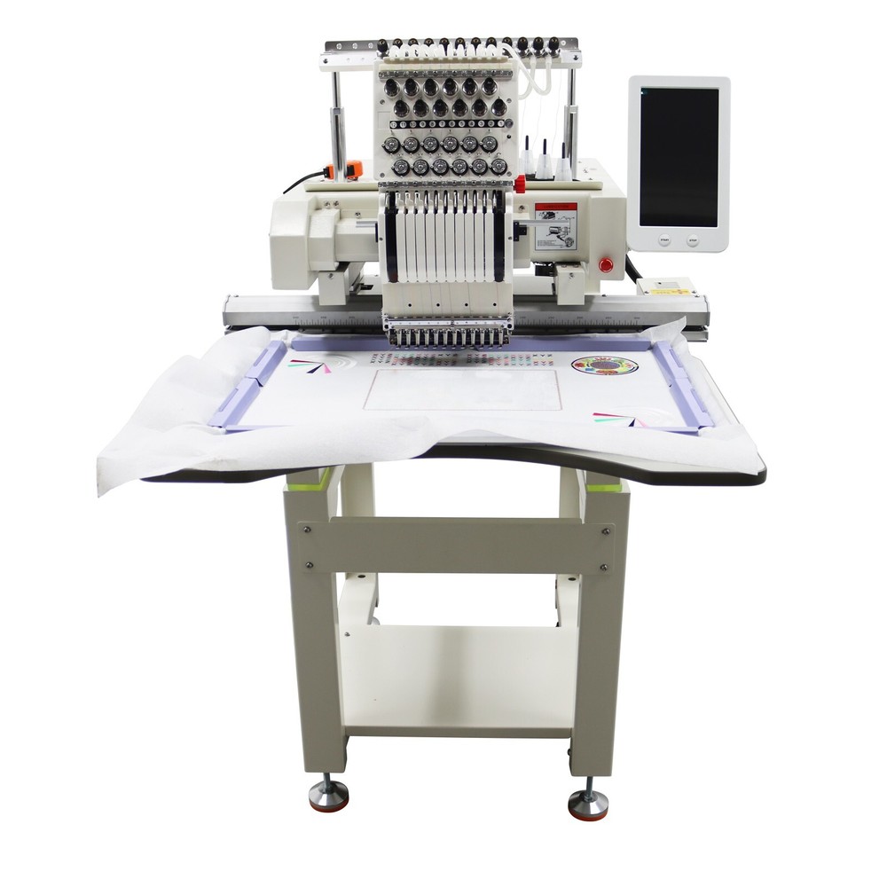 Automatic Computerized Embroidery Machine Single head 12 needles 110V-220V 300W