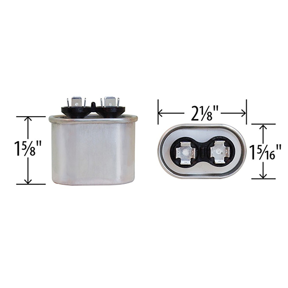 USA Capacitor Oval Run 7.5 uf mfd 370 Volts for HVAC Motors