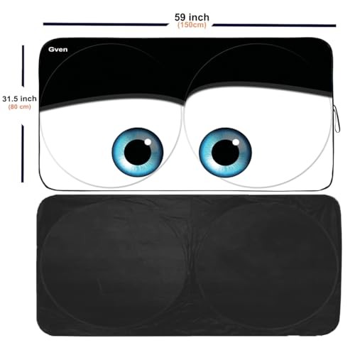 Windshield Sun Shade for Car Front Window Small (Universal Fit) Black