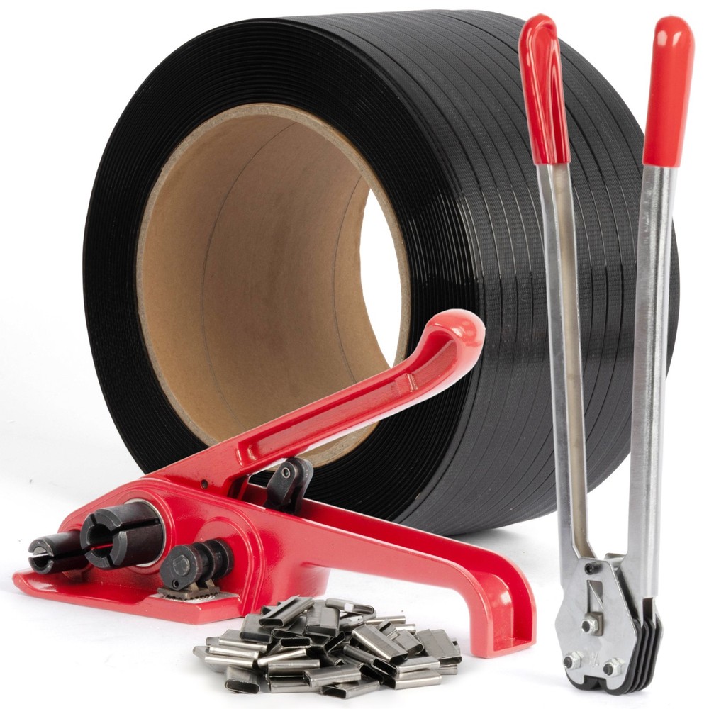 U.S. Solid Poly Strapping Kit 1/2" x 2460ft Tensioner Sealer Tool & 150 Seals