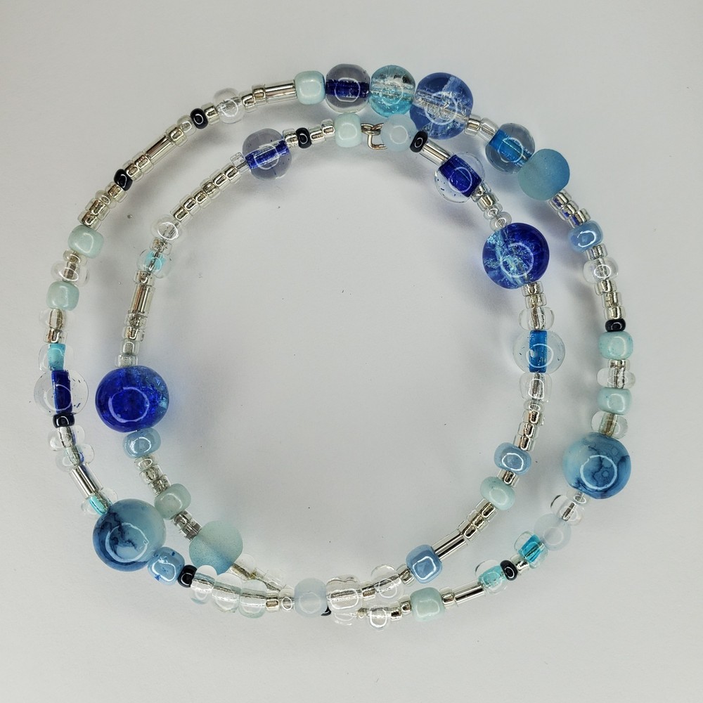 Hand crafted artisan unique gemstone bracelet - 2 layer