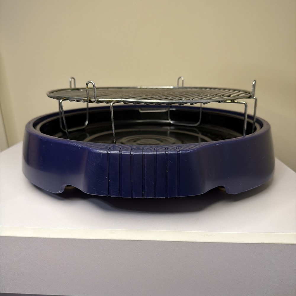 NuWave Pro Plus Oven 20614 Replacement Parts Bottom Base Pan Drip Tray Rack Blue