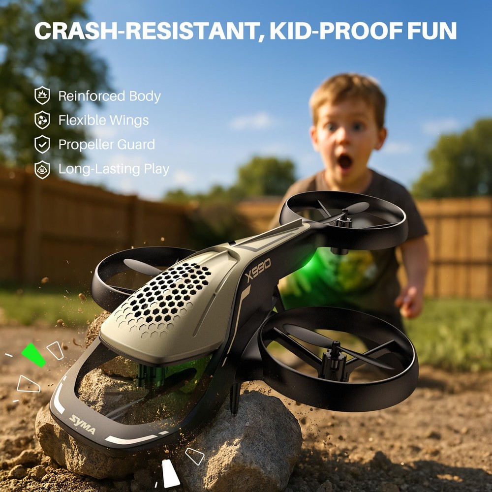SYMA X990 RC Helicopter for Kids, Remote Control Medium, Black