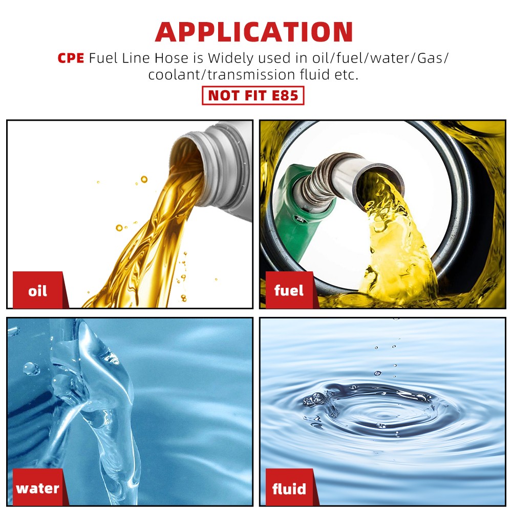 4AN-6AN-8AN-10AN-12AN CPE Fuel Line Nylon & Stainless Steel Braided Fuel Hose