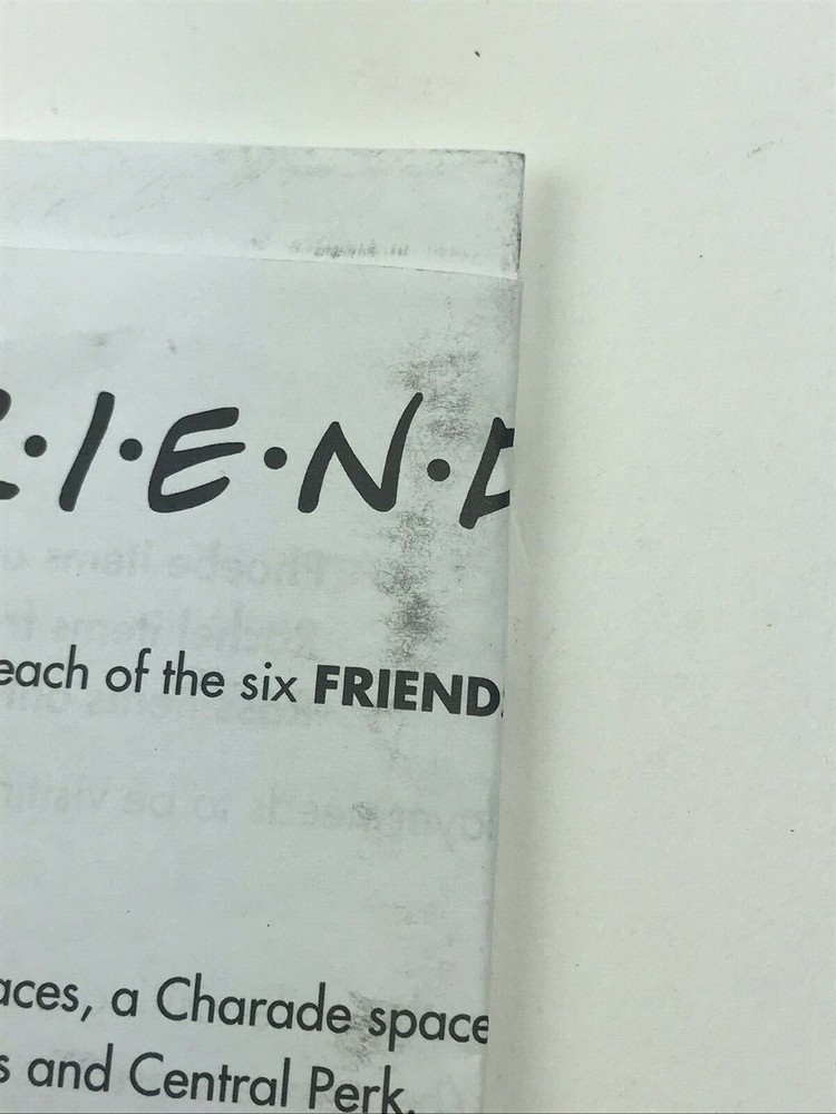 Friends Trivia 2002 Cardinal Games Replacement Part Instructions Only