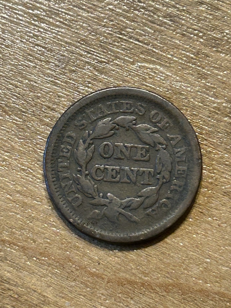 1852 Braided Hair Large Cent VG