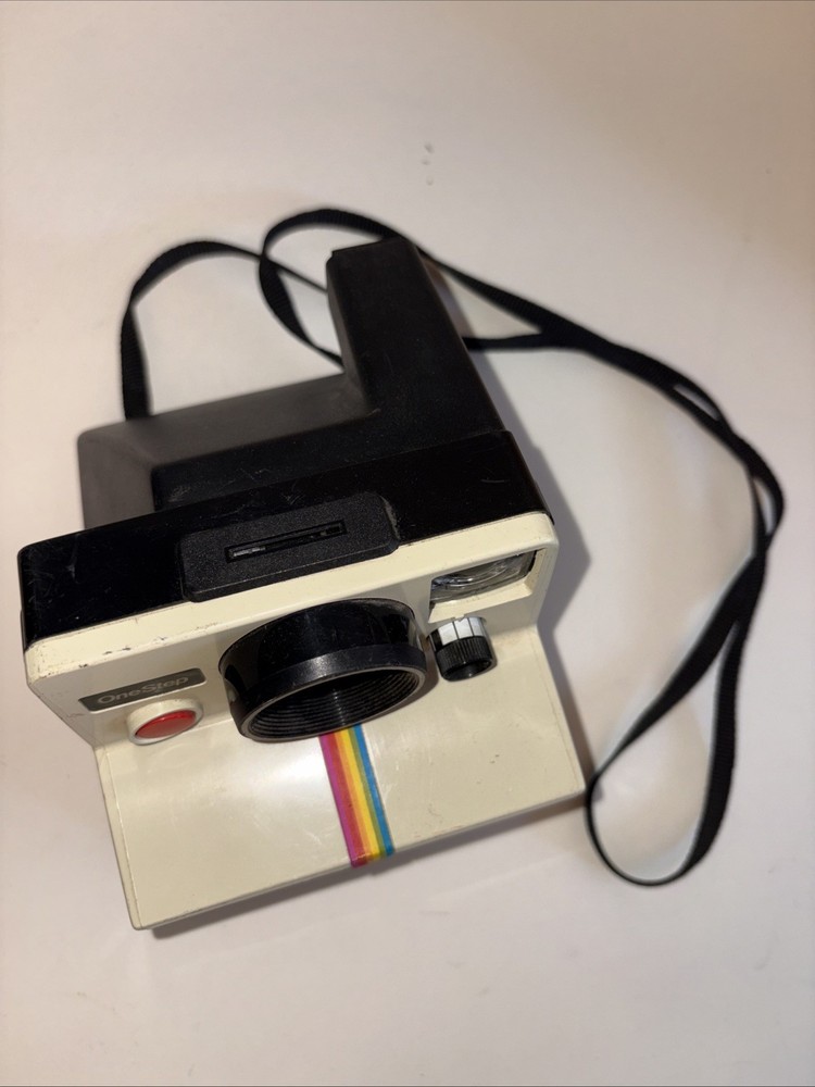 VTG Polaroid One Step Land Camera Rainbow Stripe UNTESTED PREOWNED