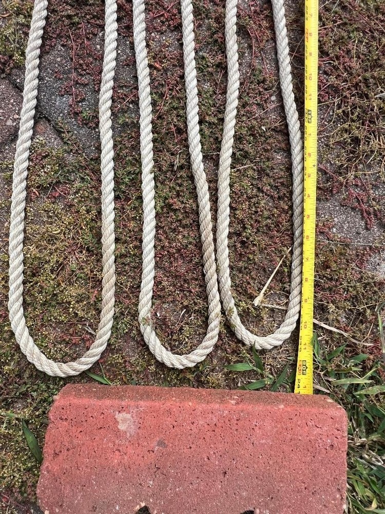 Nautical rope 100 feet plus and half inch diameter