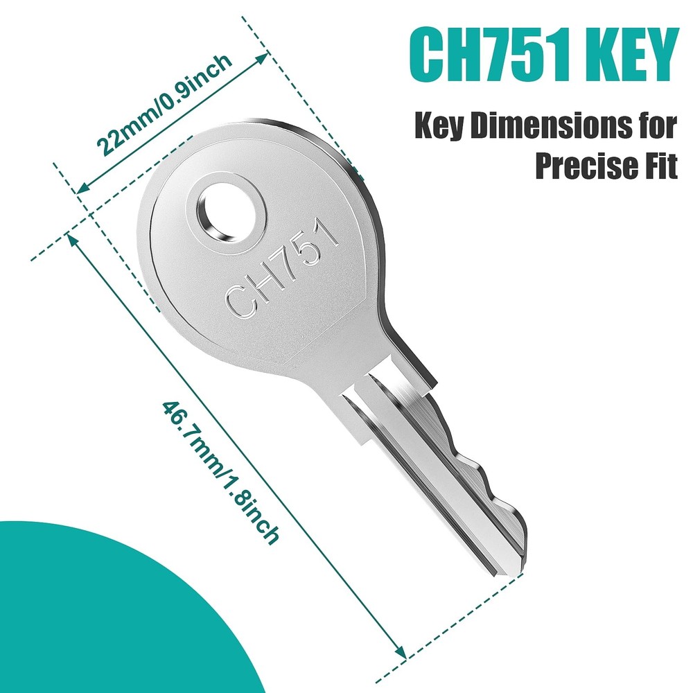 5 Pcs CH751 Key, Universal CH751 replacement keys, RV keys for RV compartment...