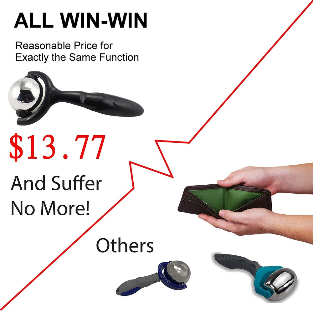 Roller Massage Ball - Ergonomic Handle Cold Warm Compression Temperature Keep...
