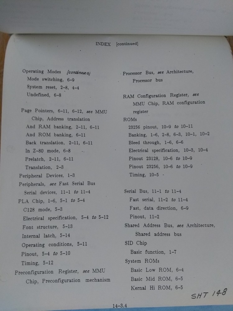 Commodore C128 Hardware Specification: Pilot Production, Restricted Confidential